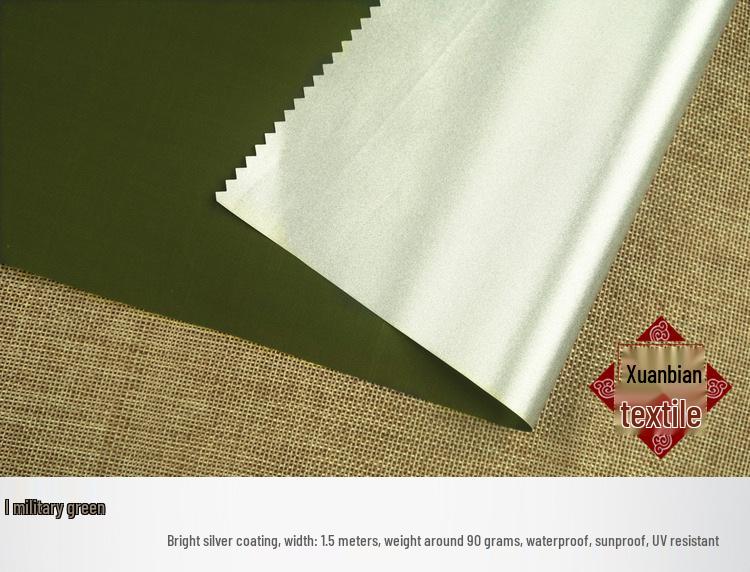210T Silver-Coated Waterproof Dust Cover Fabric for Car, Tent, and UV Protection.