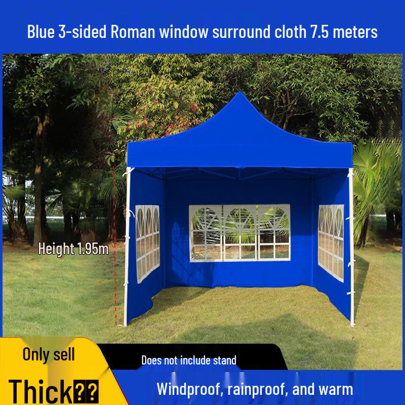 Transparent Tent Side Panel: Windproof & Waterproof Outdoor Canopy Enclosure with Thick Fabric and Durable Edging