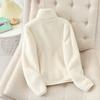 Double Sided Long Fleece Jacket with Fleece for Men and Women, Autumn and Winter Fleece Jacket, Inner Lining, Coral Fleece Hoodie