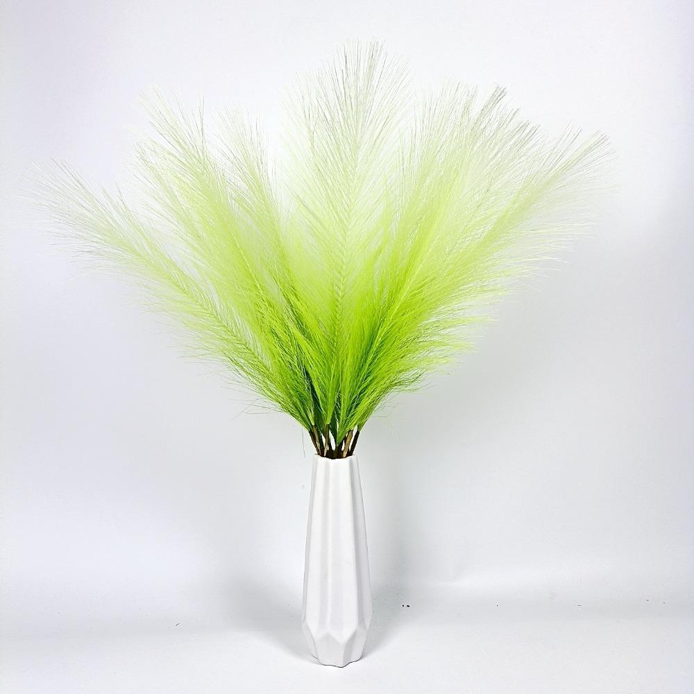 10PCS/55cm Fluffy Pampas Grass Gradient Color Fake Plant Reed  Christmas Festival Decor