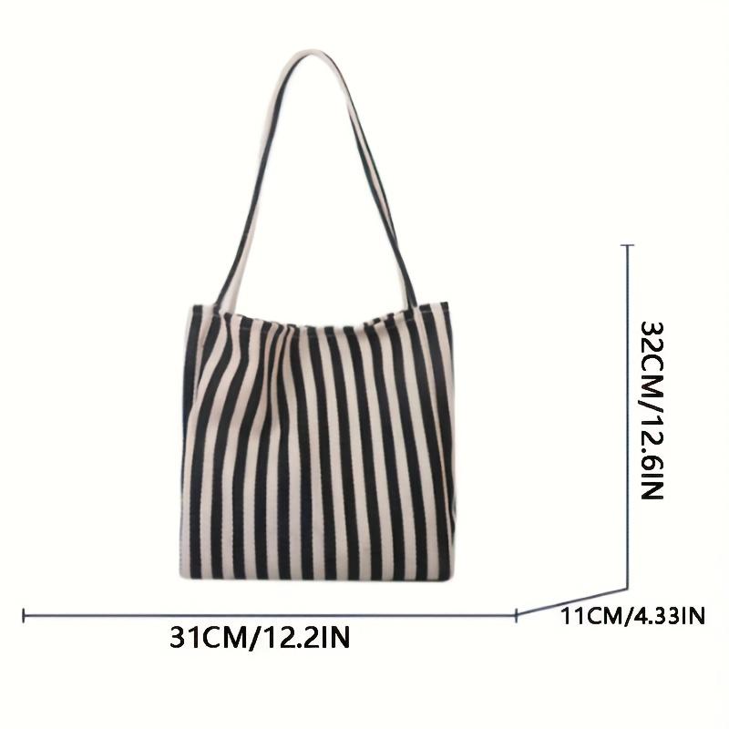 Stylish Striped Canvas - Roomy And Adaptable - Perfect for The Office, Classes, Or a Day Trip.