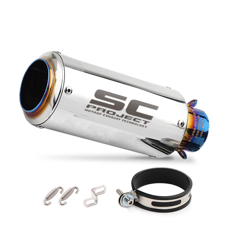 Motorcycle Exhaust Muffler Pipe Stainless Steel Tail Pipe Replacement Compatible For R3 R1 ATV Dirt Bike Street Bike