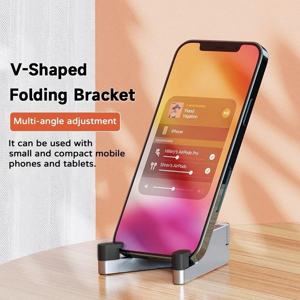 Portable Mini Foldable V Shape MobiledPhone Stand Universal Adjustable Desktop Cellphone Cradle Bracket For iPhone Phones Desk