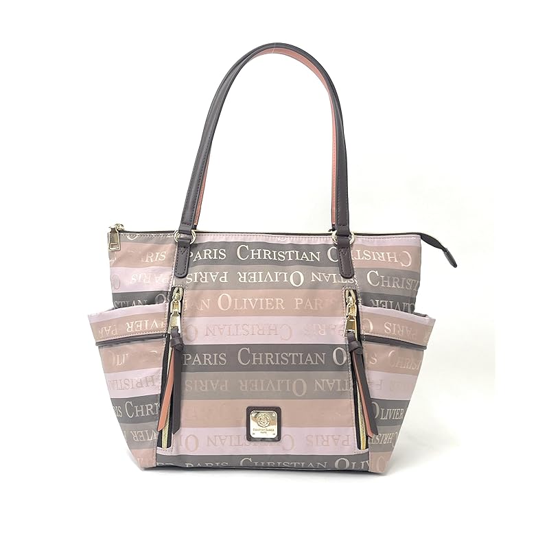 

[Christian Olivier] 7715 tote bag Yarn-dyed jacquard lightweight water repellent (Mocha (beige))