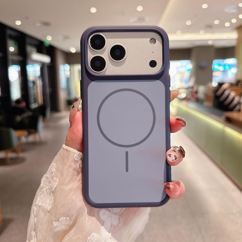 For Apple 17 Pro Max Magnetic Charging Anti-drop Protective Case Frosted Anti-Fingerprint Full Coverage