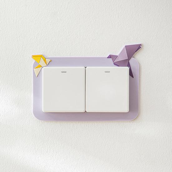 Adhesive Cartoon Switch Sticker Practical Silicone Ornamental Convenient 3D Wall Decal