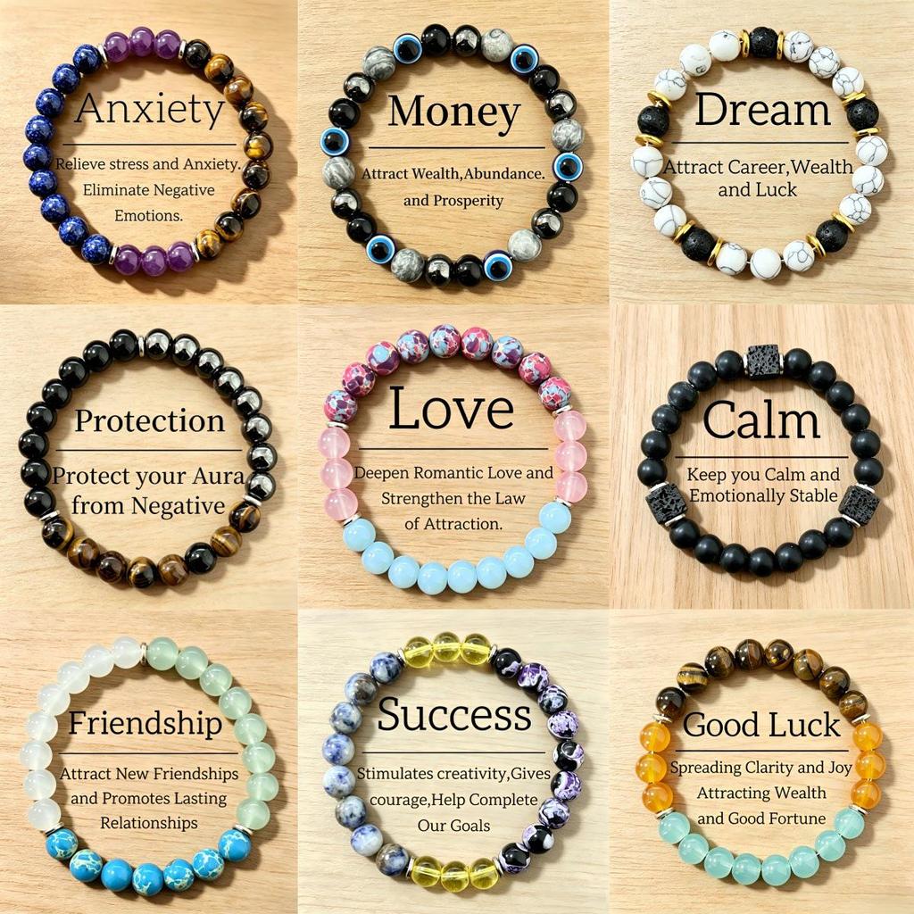Tiger Eye & Black Hematite Natural Stone Bracelet - Multi-element Beaded Design