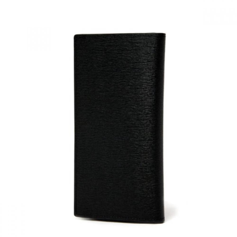 Daks Black Leather Dd Logo Modern Classic Long Wallet Dbwa2f831bk