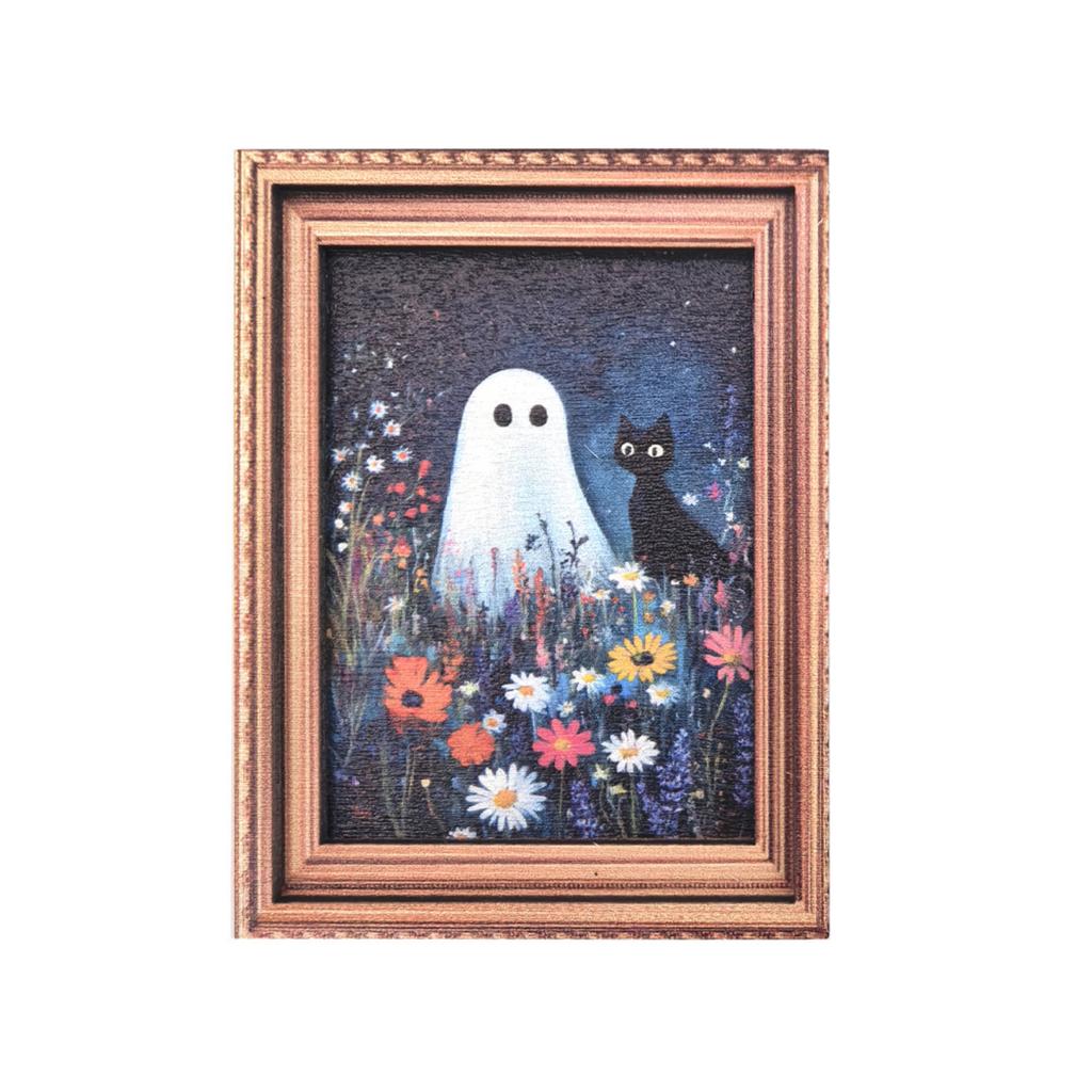 Kreativer Halloween Retro Fotorahmen Magnetischer Kühlschrankmagnet Holzposter Kühlschrankmagnet