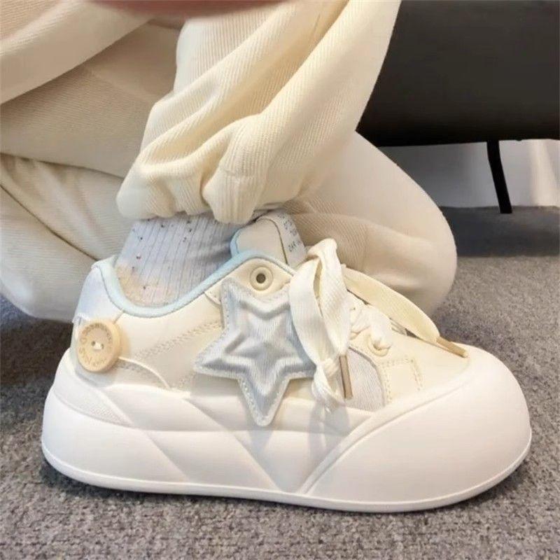 Zhao Ruth's new spring and autumn platform white shoes campus rainbow casual stars breadboard shoes women