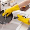 Flexible Waterproof Gloves for Vegetable Peeling 2PCS Household Cleaning Gloves Reusable PVC Thickened Work Extended Durable Rubber Free Wristband