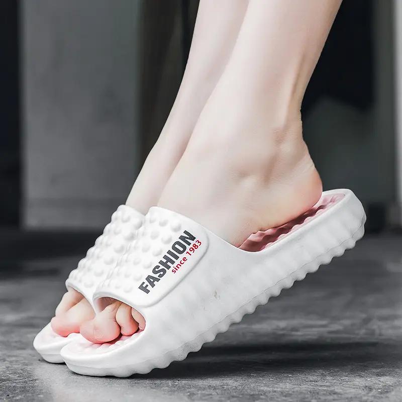 

Couple Flip-flops, Outerwear Style Beach Massage Slippers, Men s Thick-soled Indoor Shoes with a Squatting Sensation, Women s Shoes 44