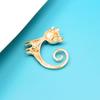 New Enamel Cute Cat Brooches For Women Kitty Pin 2 Colors Available Animal Jewelry