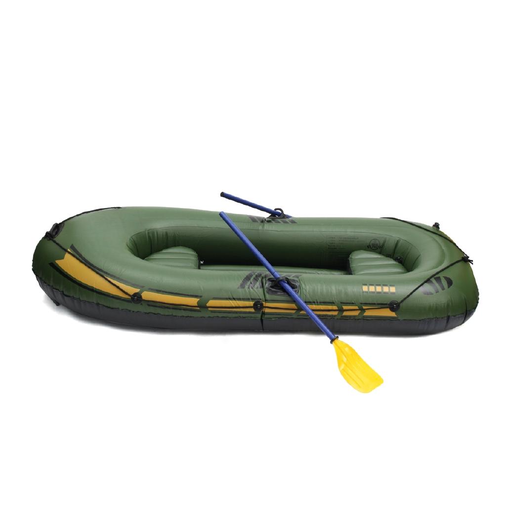 Nueva Lancha Inflable de Remo para 3 Personas con Capacidad de Carga, Duradera, de Goma PVC, Set de Bote de Pesca con Remos, Bomba y Otros Accesorios, 249x127cm