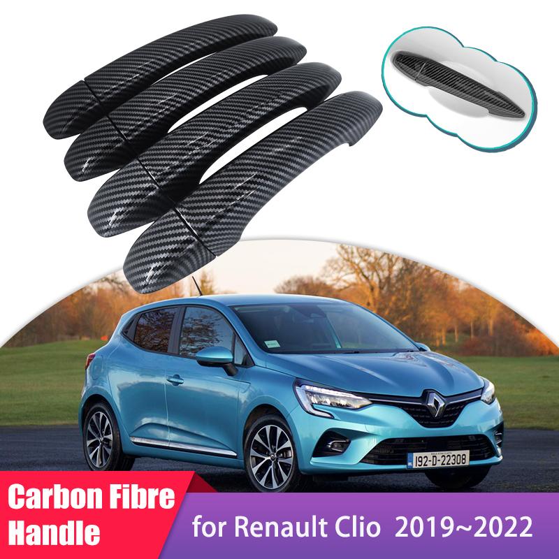 Kohlefaser-Türgriffabdeckung für Renault Clio Lutecia 5 V MK5 BF Auto-Schutzzubehör Style-Aufkleber