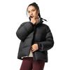Giacca imbottita da donna Li Ning con colletto alto 3D, logo, cerniera, capospalla AYMV186-1