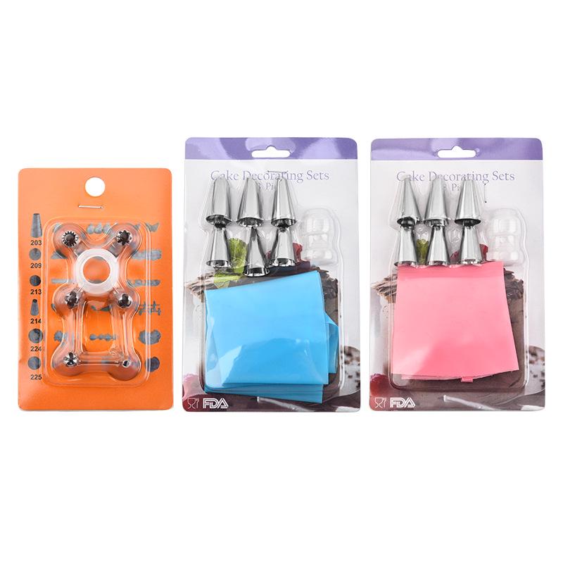 Round Cream Icing Nozzle Set with Puff Pastries & Baking Tools - Stainless Steel 430