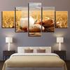 HD Modern Wall Art Posters Pictures Home Decoration 5 Panel Straw Milk Bread Living Room Printed Painting On Canvas