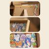 Cat-shaped Wooden Jigsaw Puzzle Paintable Cat Irregular Puzzle Pieces Game Coloring Cartoon Kitten Jigsaw Puzzle With 36 Marker