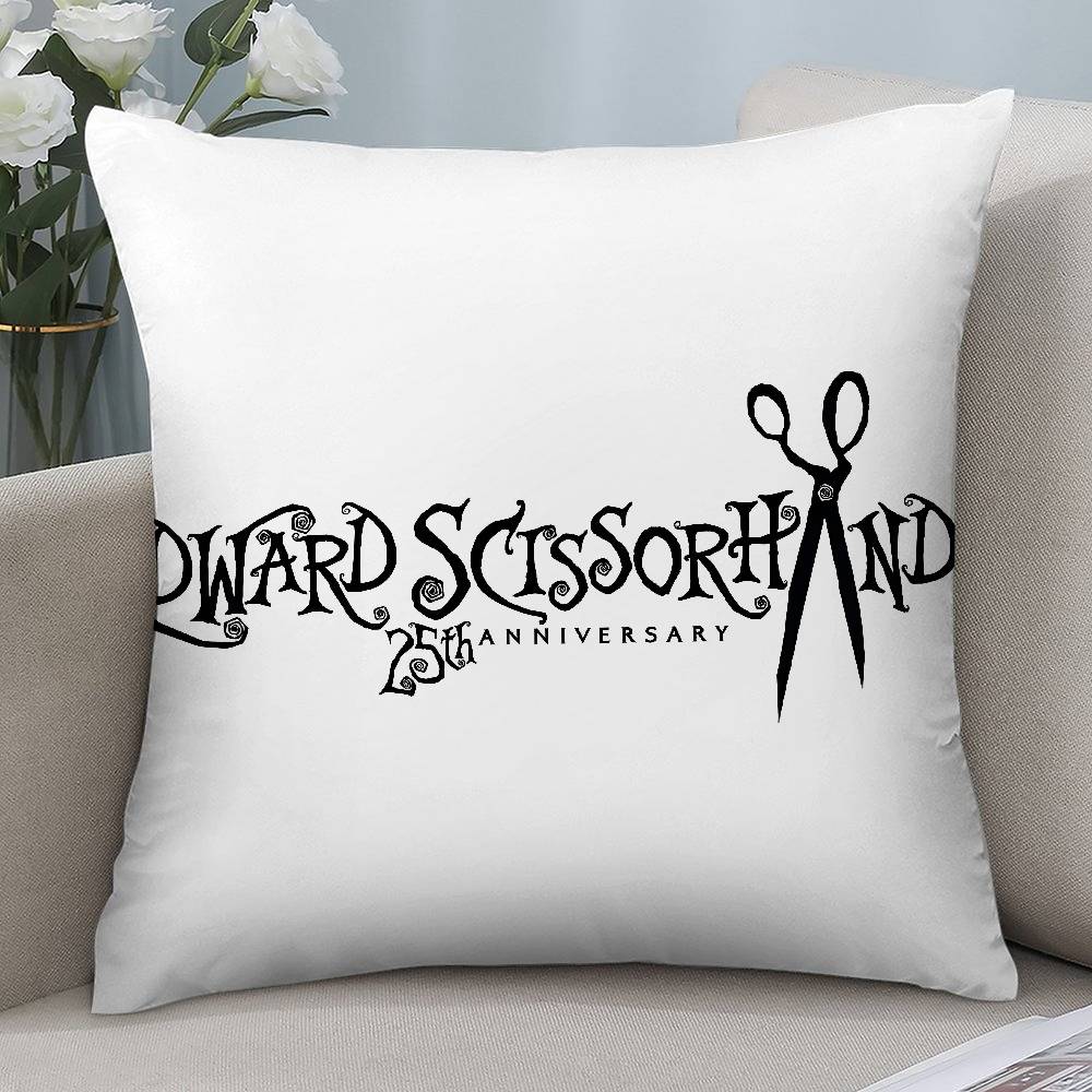 

Фильм Э-Эдвард Руки-ножницы Наволочка Короткий плюш Двусторонняя печать Квадратные наволочки для диванных подушек Домашний декор подушек 12x12Inch