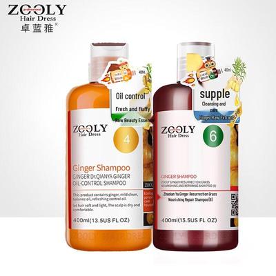 Conjunto Shampoo Zhuolanya Ginger King Controle de Oleosidade e Reparação