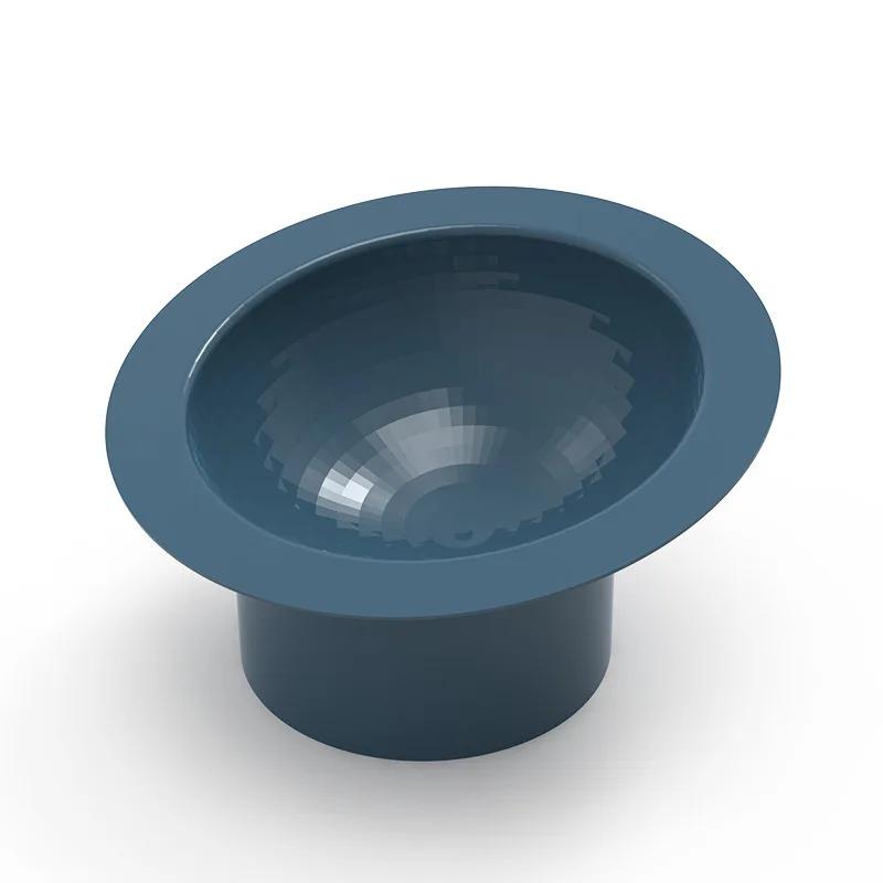 

1 шт., миска для кошек разных цветов, высокая миска для собак, 45°, защита шеи, миска для еды и воды, не допускающая опрокидывания, чашка для кормления домашних животных 9.5 x 9.5 x 8.8cm синий