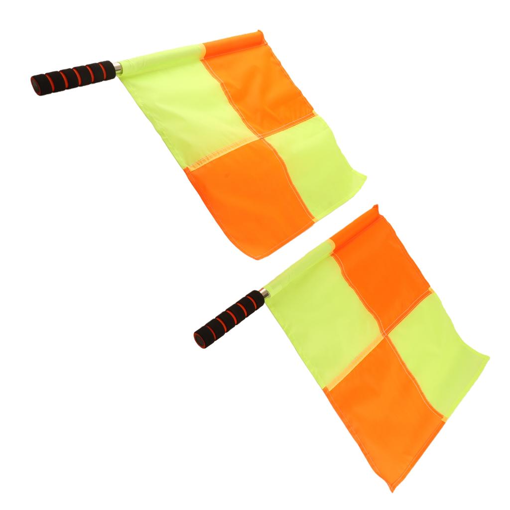 Soccer Flags Referee, 2PCS Referee Linesman Flag with Linesman Flag Match Soccer Football Hockey Training Feree Football Uk Storage Bag for Sports