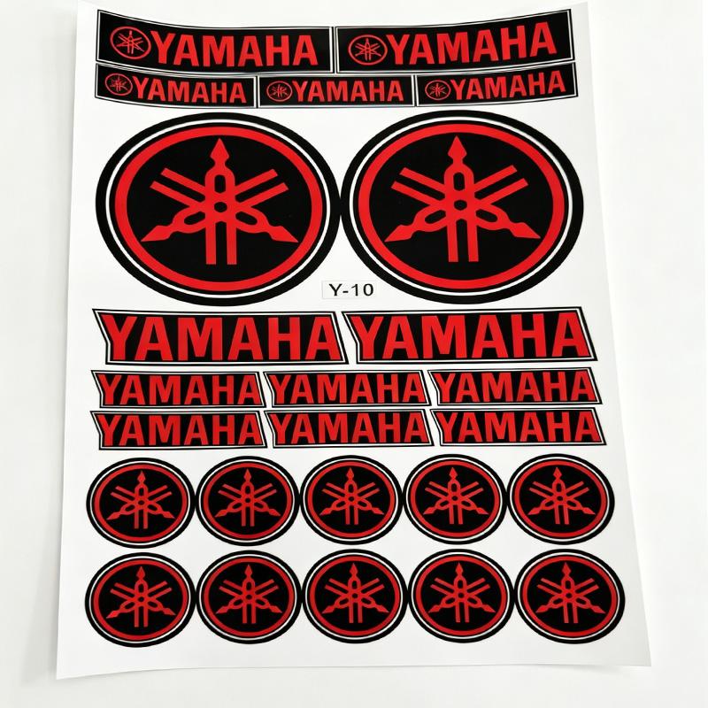 Reflective Motorcycle Stickers, Waterproof Vinyl Decor Decals for Yamaha Motorbike, Scooter, Helmet, Body, No Glue Residue