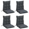 Patio Furniture Cushions & Pads Lowback Chair Cushions 4 Pcs Anthracite Oxford Fabric