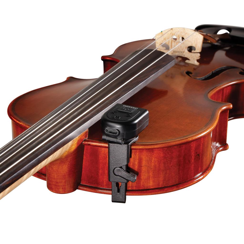 Micro Rechargeable Headstock Tuner for Chromatic Cable D'Addario Violin, Type, Full-Color Display, PW-CT-34 [USB-C Included]