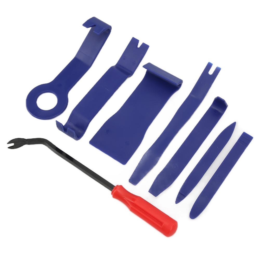 8PCS Universal Door Panel Removal Tool Lightweight Dash Pry Bar Set Car Maintenance