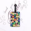 Puzzle Striped Printed Luggage Tag PVC Soft Silicone Card Holder Cartoon Boarding Pass Aircraft Luggage Tags Suitcase Label