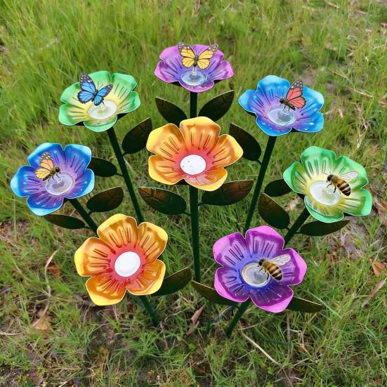 4Pcs Bird Feeder with Ground-Mounted Bracket Easy To Install Anti-Rust