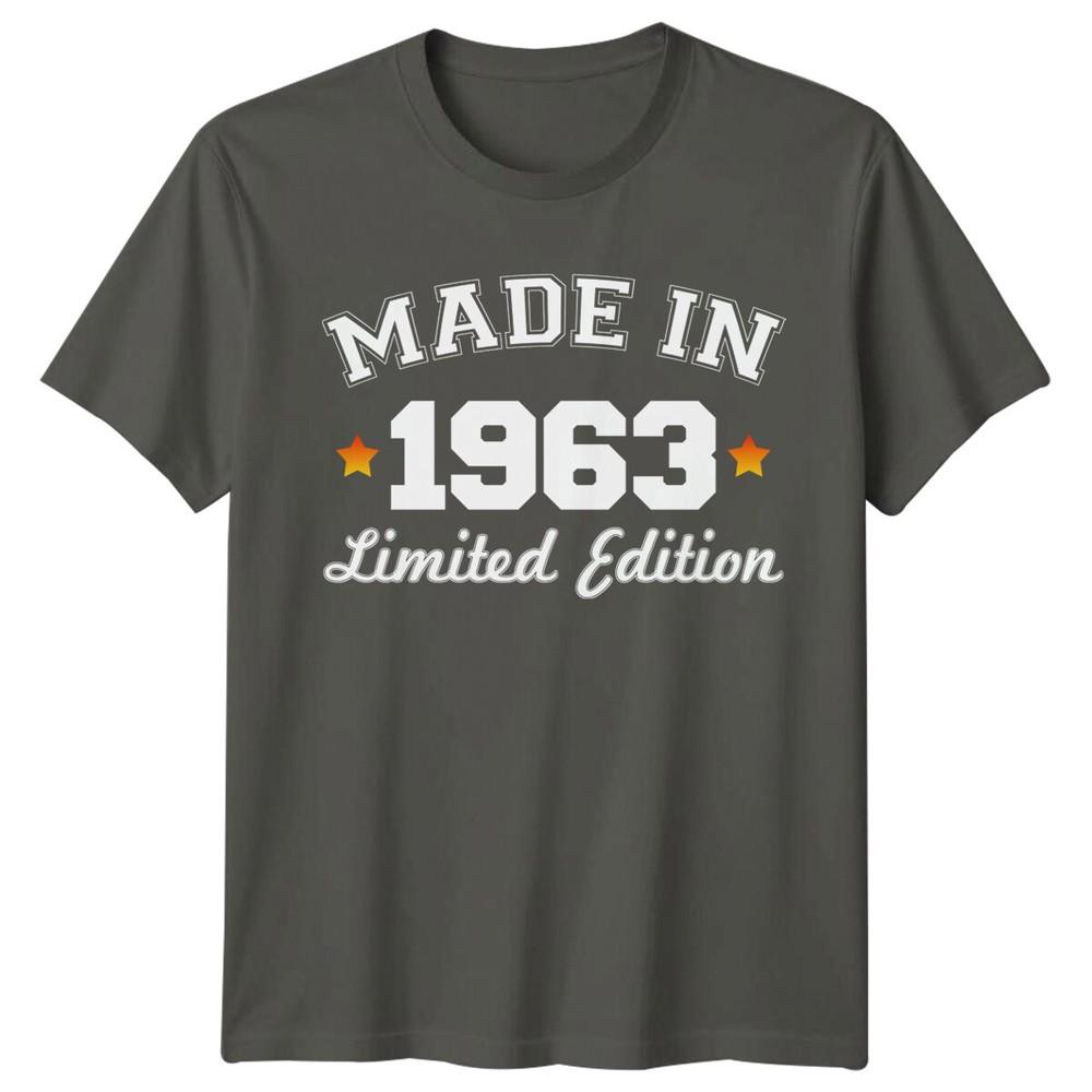 Made In 1963 Unisexs T Shirt 63rd Birthday Gift Vintage Limited Edition