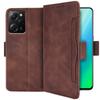 Flip Case for Xiaomi Poco X5 Pro 5G, Card Slot, Brown
