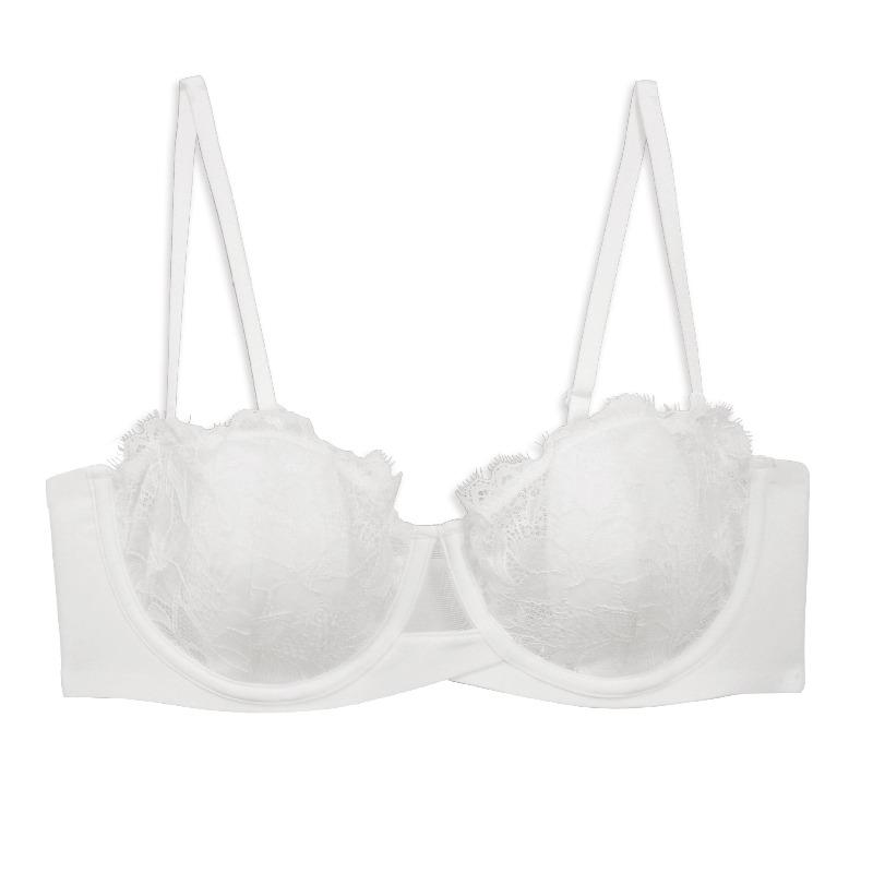

Underwear big breasts show small anti-sagging lace half cup gathering bra embroidery women s summer breathable bra 85C