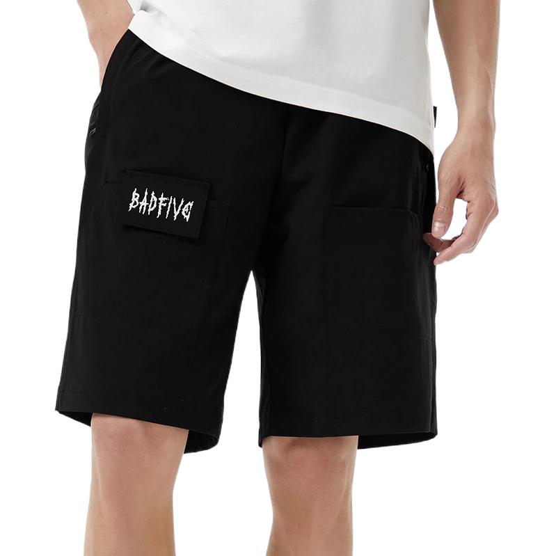 Li-Ning Badfive Deceptive Tactics Solid Color Letter Embroidery Loose Casual Shorts Men Bottoms Black AKSS377-2