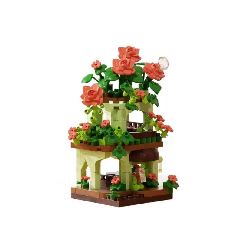 Spring Street Scene Building Blocks DIY Toy - Children's Educational Assembly Set