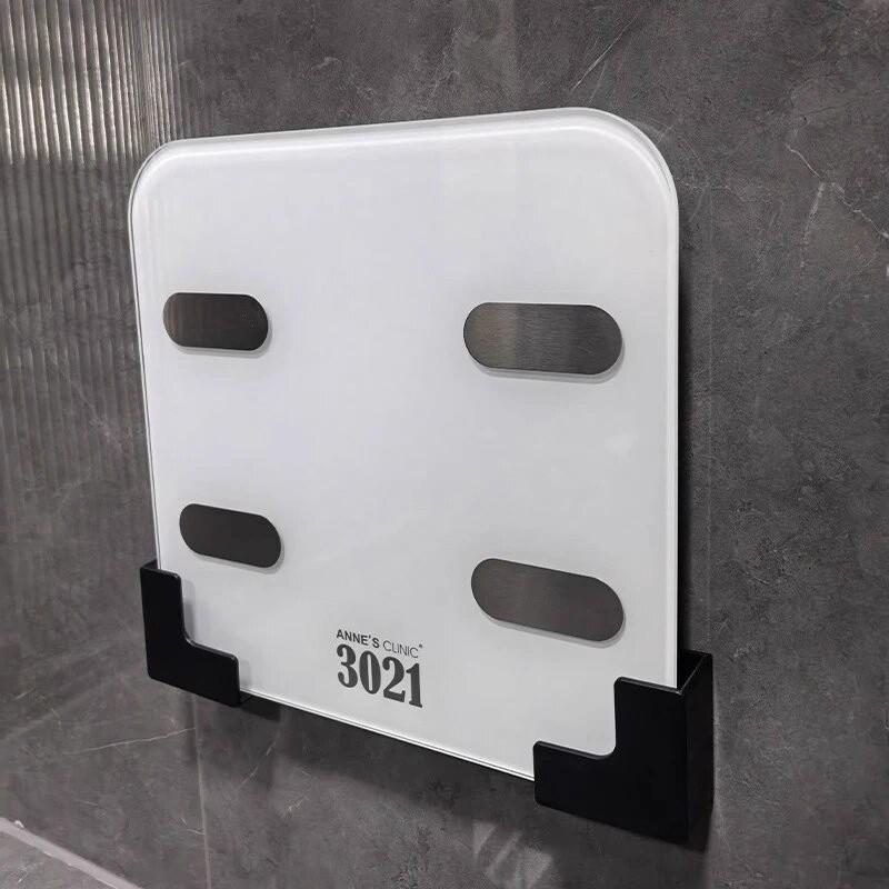 Nastavitelný nástěnný organizér do koupelnové váhy - úložný stojan bez děrování