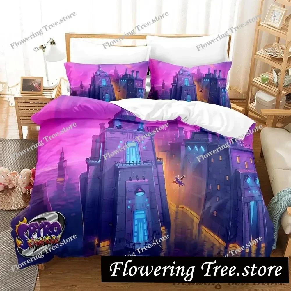 New Spyro Reignited Trilogy Bedding Set Single Twin Full Queen King Size Bed Set Adult Kid Bedroom Duvetcover Sets Anime Gme