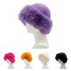 Plush Faux Fur Fisherman Hat Solid Color Thickened  Furry Stylish Winter Warm