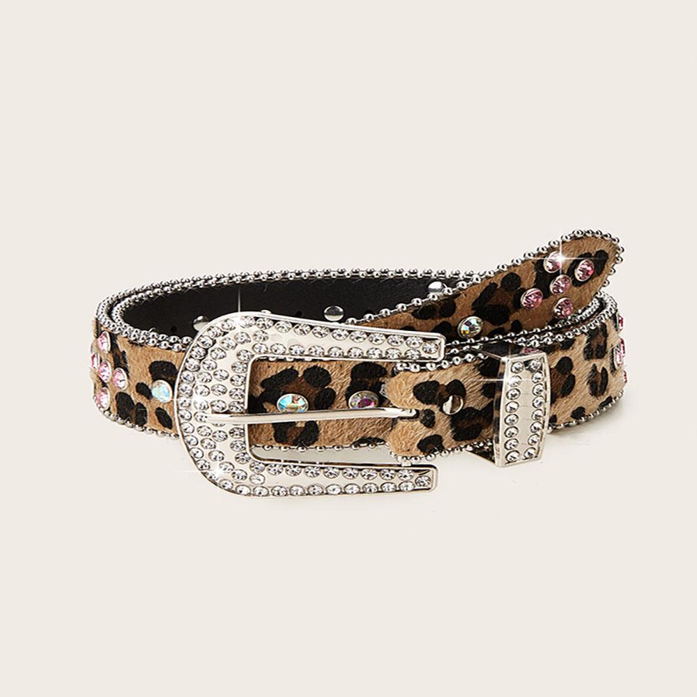 Gürtel Mädchen Jahrtausend Abi Scharfes Mädchen Punk-Accessoires Jeans Wasser-Diamant Funkelnder Diamant-Niete Breiter Gürtel