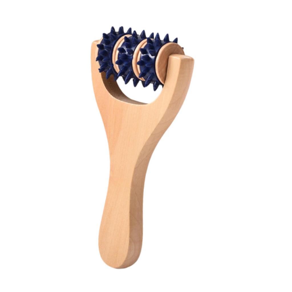 Handheld Body Massage Roller Manual Wooden Tool Portable Rolling Design Multipurpose