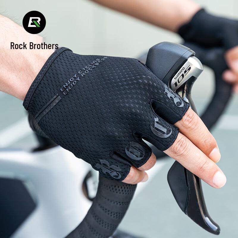 Rockbros Luvas de Ciclismo de Meio Dedo
