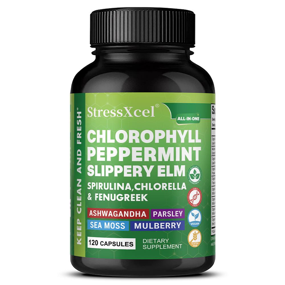 

Organic Peppermint Powder Supplement, With Mulberry Chlorophyll Extract, 120 Capsules Per Bottle 120 Capsules