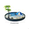 Mini Garten Sandkasten Set Holiday Island Thema Sandkasten Figuren DIY Basteln Strand Ornament für Wohnzimmer