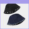 Cowboy Denim Fisherman Hat With Wide Brim And Sun Protection For Summer Casual Wear