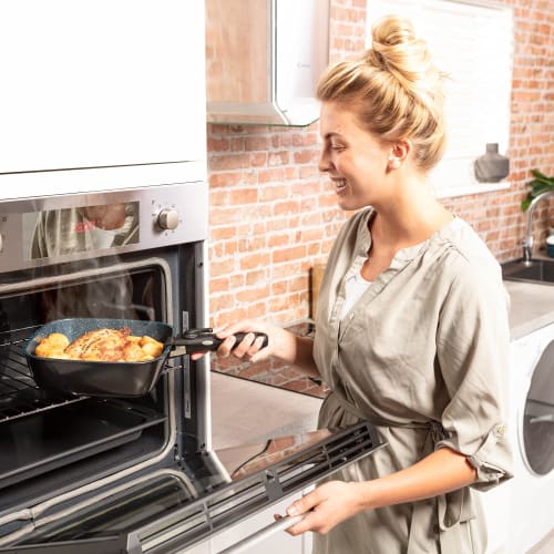 Flavor Stone Diamond Edition 6-Piece Set (Navy) Nonstick Square Frying Pan, Oven Safe