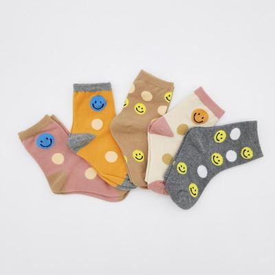 5-Pair Kids Socks, Smiling Angel