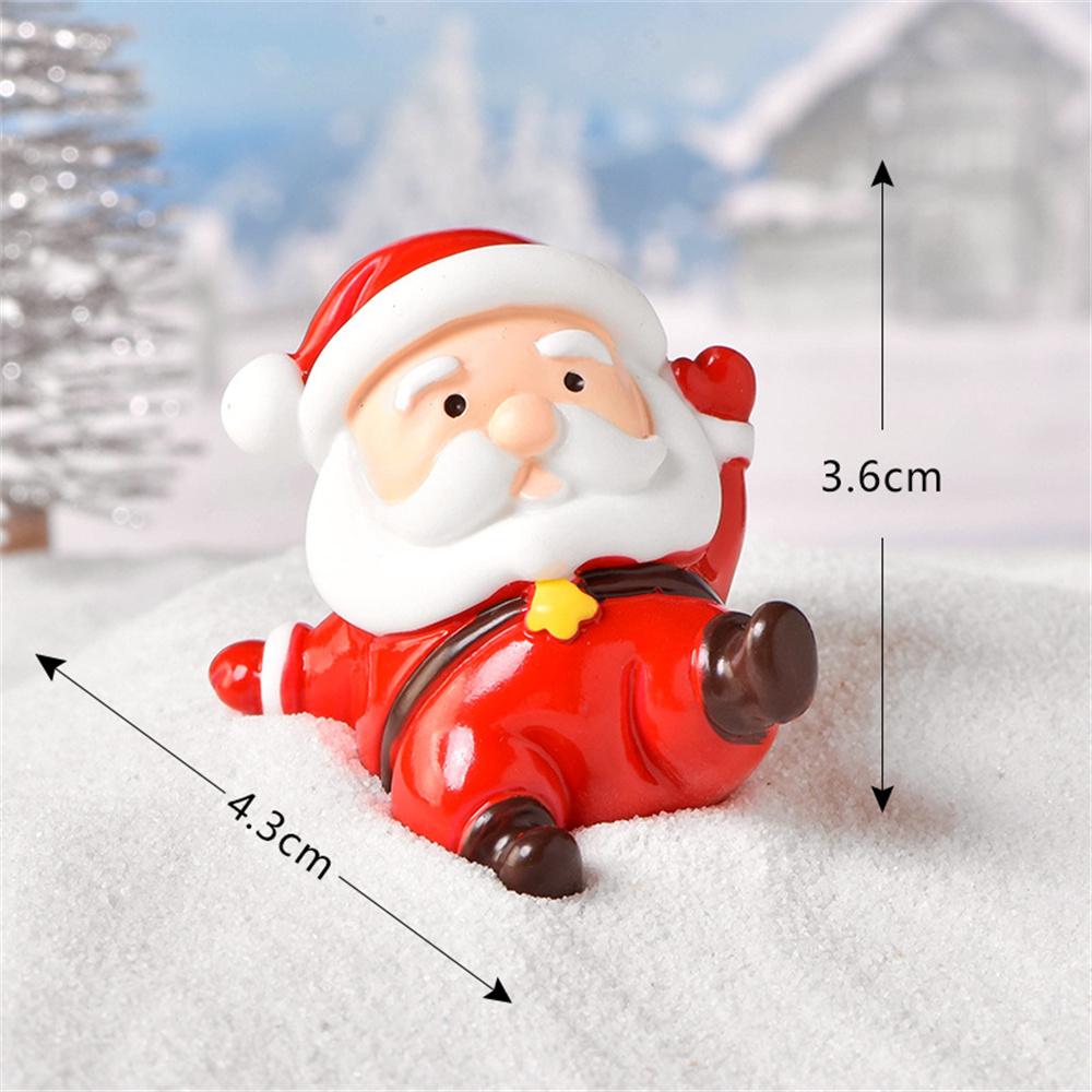 Christmas Decoration Santa Claus Snowman Figurine Fairy Christmas Miniatures Figurines Christmas Gifts DIY Home Decoration